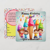 Uitnodiging voor persoonlijke ijsklok (Voorkant / Achterkant)