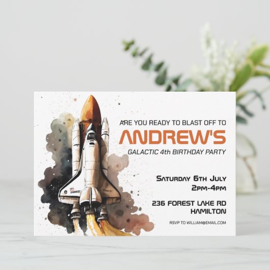 Uitnodiging voor persoonlijke kinderen op zaterdag (Staand voorkant)