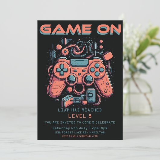 Uitnodiging voor persoonlijke kinderen op zaterdag (Staand voorkant)