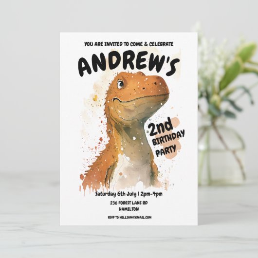 Uitnodiging voor persoonlijke kinderen op zaterdag (Staand voorkant)