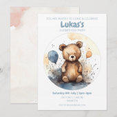 Uitnodiging voor persoonlijke kinderen op zaterdag (Voorkant / Achterkant)