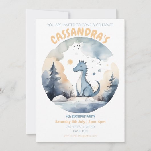 Uitnodiging voor persoonlijke kinderen op zaterdag (Voorkant)