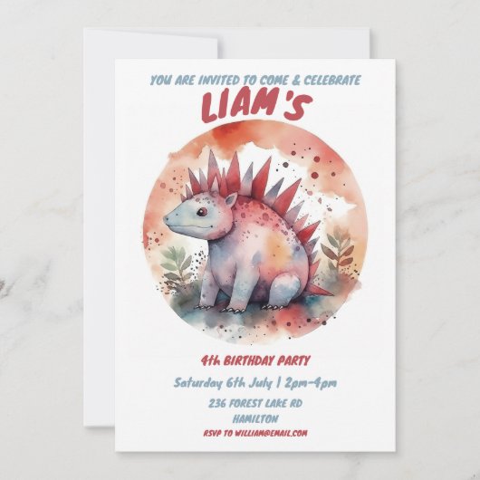 Uitnodiging voor persoonlijke kinderen op zaterdag (Voorkant)