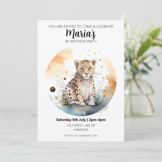 Uitnodiging voor persoonlijke kinderen op zaterdag (Staand voorkant)