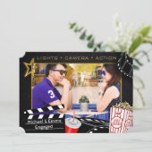 Uitnodiging voor persoonlijke Movie Star (Staand voorkant)