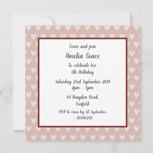 Uitnodiging voor persoonlijke Russische Doll Matry (Achterkant)