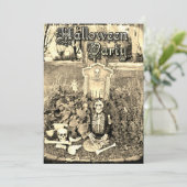 Uitnodiging voor persoonlijke Skeleton Halloween-p (Staand voorkant)