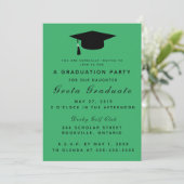 Uitnodiging voor Pet van bewerkbare Afstuderen (Staand voorkant)