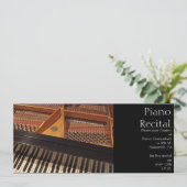  uitnodiging voor piano (Staand voorkant)