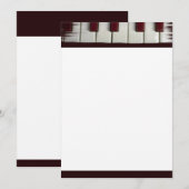 Uitnodiging voor piano Keys (Voorkant / Achterkant)