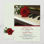 Uitnodiging voor piano Keys (Voorkant / Achterkant)