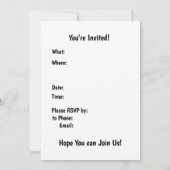 Uitnodiging voor piano Keys (Achterkant)