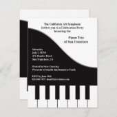 Uitnodiging voor pianoconcert (Voorkant / Achterkant)