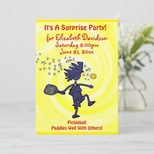 Uitnodiging voor Picklball Party (Staand voorkant)