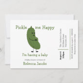 Uitnodiging voor Pickle me Happy Baby Shower (Voorkant)