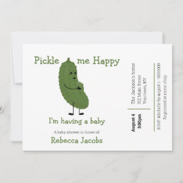 Uitnodiging voor Pickle me Happy Baby Shower