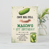 Uitnodiging voor Pickle verjaardagsfeestje (Staand voorkant)