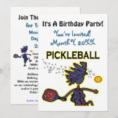 Uitnodiging voor Pickleball Party (Voorkant / Achterkant)