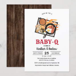 Uitnodiging voor picknick BabyQ barbecue baby show