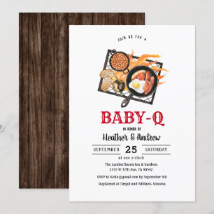 Uitnodiging voor picknick BabyQ barbecue baby show