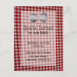 Uitnodiging voor picknick BBQ Cookout Briefkaart