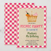 Uitnodiging voor picknickfeest (Voorkant / Achterkant)