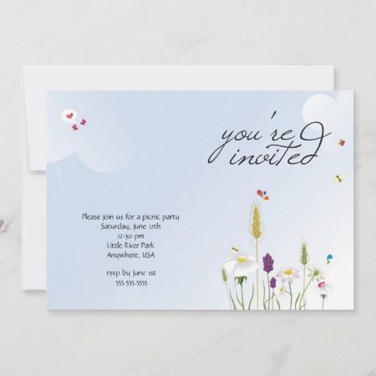Uitnodiging voor Picnic (Voorkant)