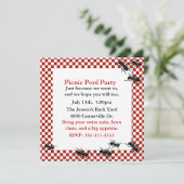 Uitnodiging voor Picnic Ants Party (Staand voorkant)