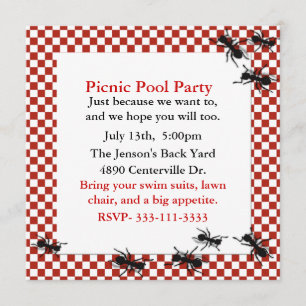 Uitnodiging voor Picnic Ants Party