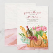 Uitnodiging voor Picnic Basket (Voorkant / Achterkant)