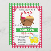 uitnodiging voor picnic Birthday (Voorkant / Achterkant)