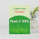 Uitnodiging voor Picnic en BBQ (Staand voorkant)