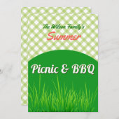 Uitnodiging voor Picnic en BBQ (Voorkant / Achterkant)