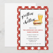 Uitnodiging voor Picnic/reünie uit de BBQ-reeks (Voorkant / Achterkant)