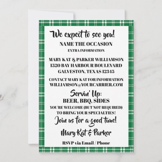 uitnodiging voor PIG PICKIN (Achterkant)