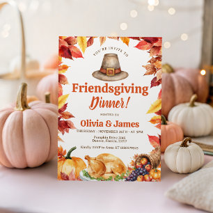 Uitnodiging voor Pilgrim Hat Friendsgiving-diner