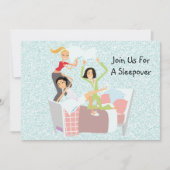 Uitnodiging voor Pillow Fight Sleepover (Voorkant)