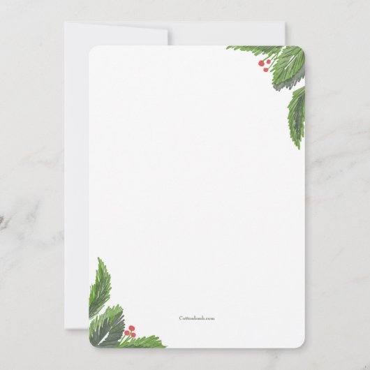 Uitnodiging voor Pine and Berries (Achterkant)