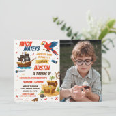 Uitnodiging voor Pirate Birthday Party (Staand voorkant)