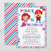 Uitnodiging voor piraten of zeemeerminnen, onder h (Voorkant / Achterkant)