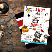 Uitnodiging voor piratenverjaardag Ahoy Pirate Par