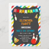 Uitnodiging voor pizza bowlen (Voorkant / Achterkant)