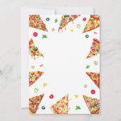 Uitnodiging voor pizza-feestje verjaardag (Achterkant)