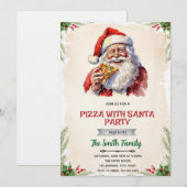 Uitnodiging voor Pizza met Sinterklaas-feestje (Voorkant / Achterkant)
