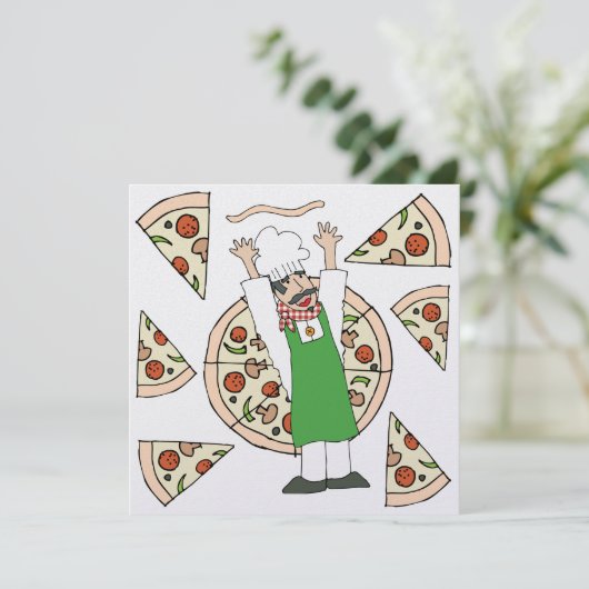Uitnodiging voor Pizza Party - SRF (Staand voorkant)