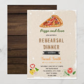 Uitnodiging voor pizzaproef diner thema (Voorkant / Achterkant)