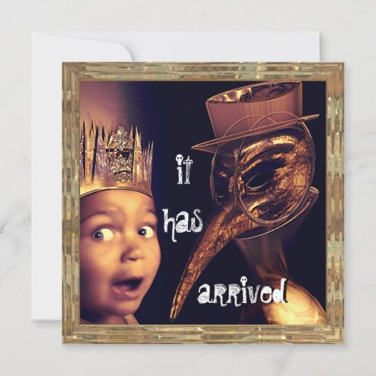 Uitnodiging voor Plague Doctor Halloween Party (Voorkant)