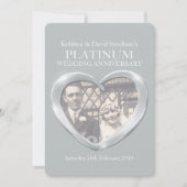 Uitnodiging voor platina huwelijksjubileum met har (Voorkant)