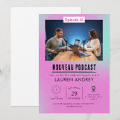 Uitnodiging voor podcast lanceringsevenement (Voorkant / Achterkant)