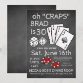 Uitnodiging voor Poker Thema Party (Voorkant / Achterkant)